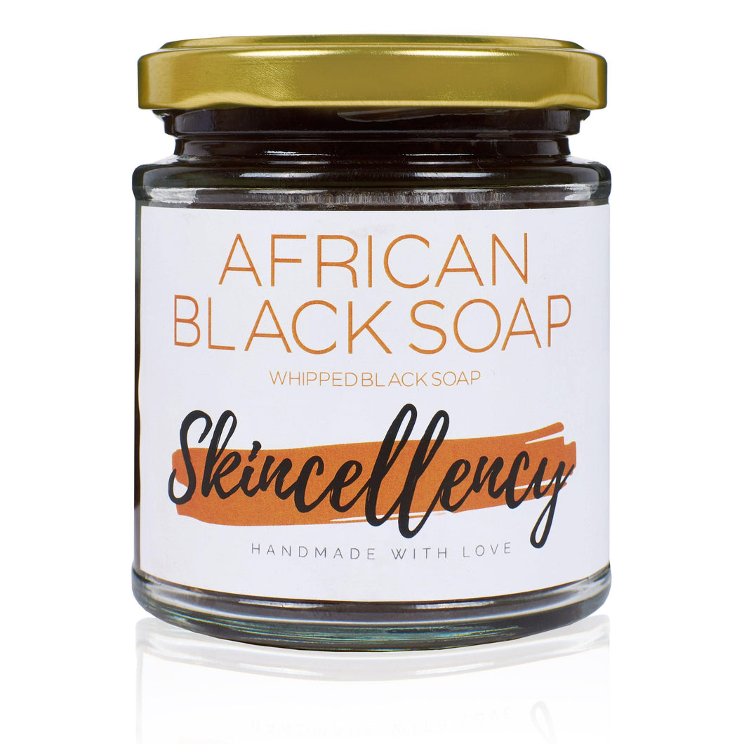 Luxury Organic African Black Soap Whipped (Plain) - 200ML - Skincellency